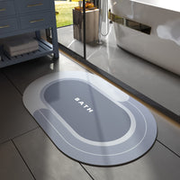 MontVoo Bath Mat - Non Slip, Quick Dry, Stain Resistant Bath Mat Rug for Bathroom Floor - Easy Care Shower Rug for Outside Bathtub - 17"x27" Darkgrey - 7DAY'S