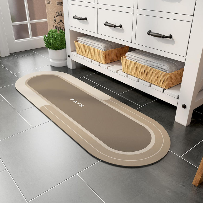 MontVoo Bath Mat - Non Slip, Quick Dry, Stain Resistant Bath Mat Rug for Bathroom Floor - Easy Care Shower Rug for Outside Bathtub - 17"x27" Darkgrey - 7DAY'S