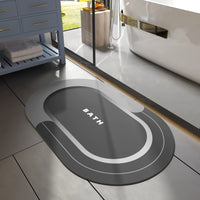 MontVoo Bath Mat - Non Slip, Quick Dry, Stain Resistant Bath Mat Rug for Bathroom Floor - Easy Care Shower Rug for Outside Bathtub - 17"x27" Darkgrey - 7DAY'S