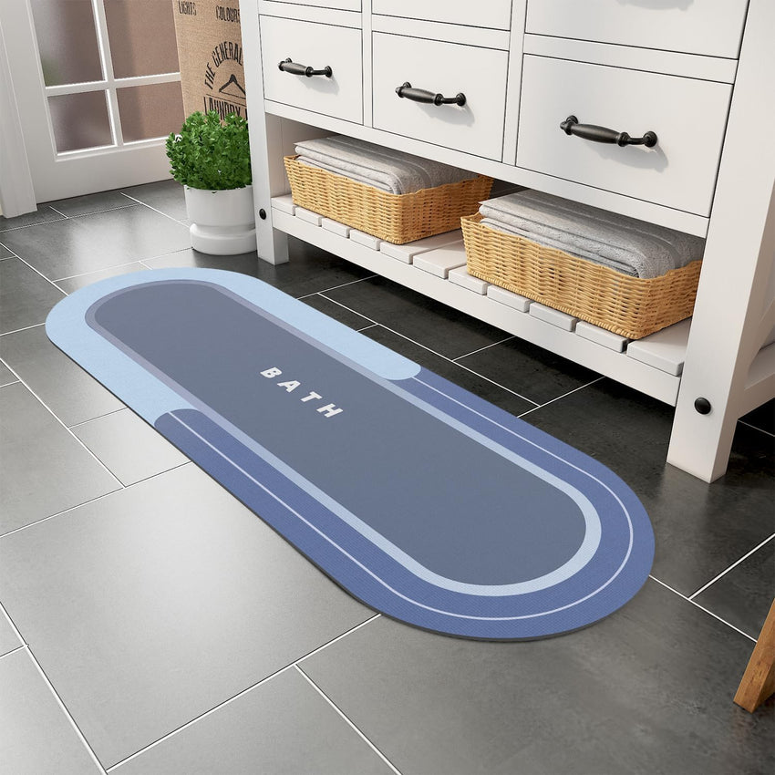 MontVoo Bath Mat - Non Slip, Quick Dry, Stain Resistant Bath Mat Rug for Bathroom Floor - Easy Care Shower Rug for Outside Bathtub - 17"x27" Darkgrey - 7DAY'S