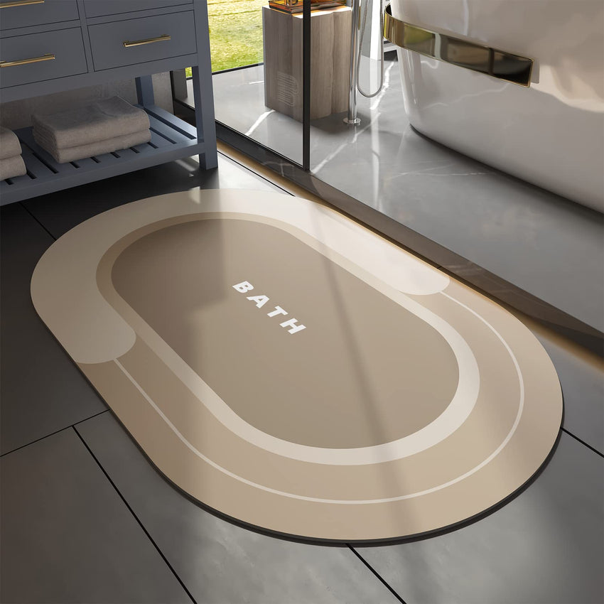 MontVoo Bath Mat - Non Slip, Quick Dry, Stain Resistant Bath Mat Rug for Bathroom Floor - Easy Care Shower Rug for Outside Bathtub - 17"x27" Darkgrey - 7DAY'S