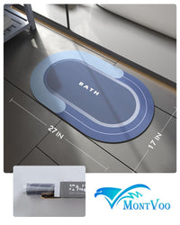 MontVoo Bath Mat - Non Slip, Quick Dry, Stain Resistant Bath Mat Rug for Bathroom Floor - Easy Care Shower Rug for Outside Bathtub - 17"x27" Darkgrey - 7DAY'S