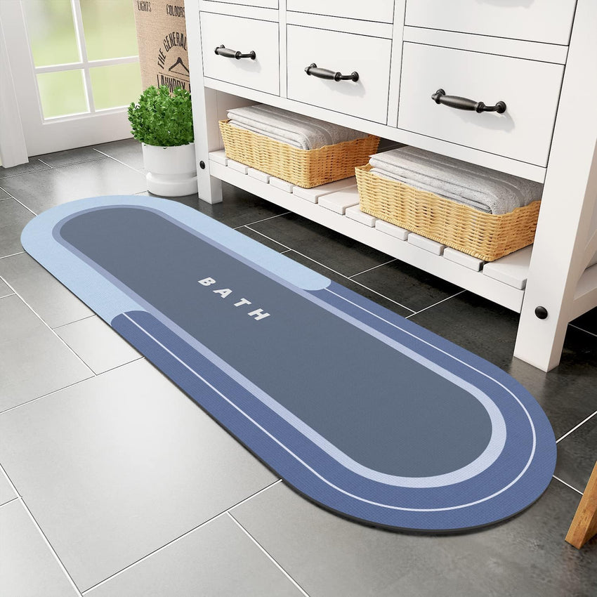 MontVoo Bath Mat - Non Slip, Quick Dry, Stain Resistant Bath Mat Rug for Bathroom Floor - Easy Care Shower Rug for Outside Bathtub - 17"x27" Darkgrey - 7DAY'S