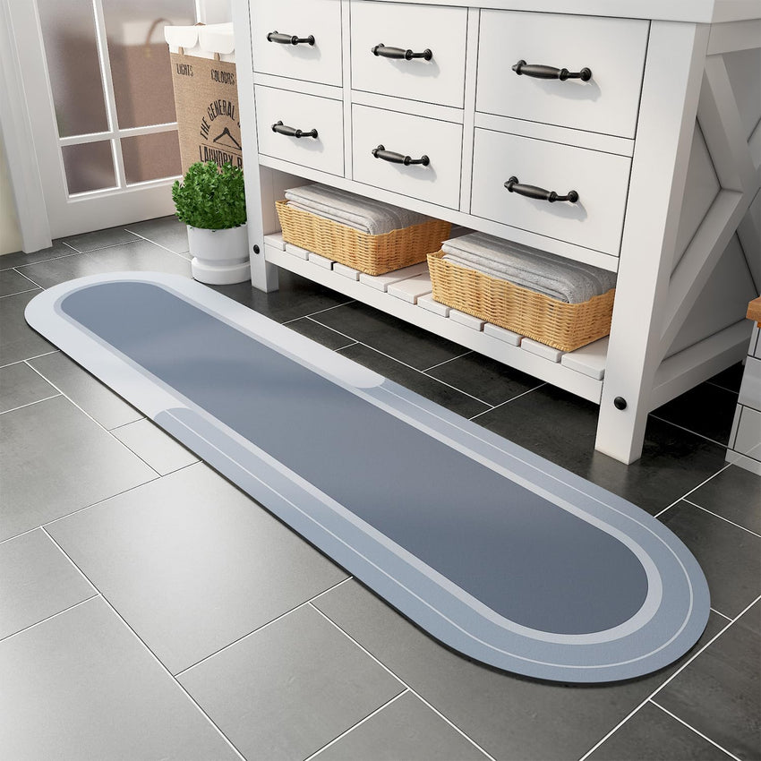 MontVoo Bath Mat - Non Slip, Quick Dry, Stain Resistant Bath Mat Rug for Bathroom Floor - Easy Care Shower Rug for Outside Bathtub - 17"x27" Darkgrey - 7DAY'S