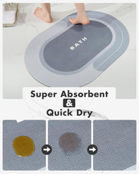 MontVoo Bath Mat - Non Slip, Quick Dry, Stain Resistant Bath Mat Rug for Bathroom Floor - Easy Care Shower Rug for Outside Bathtub - 17"x27" Darkgrey - 7DAY'S