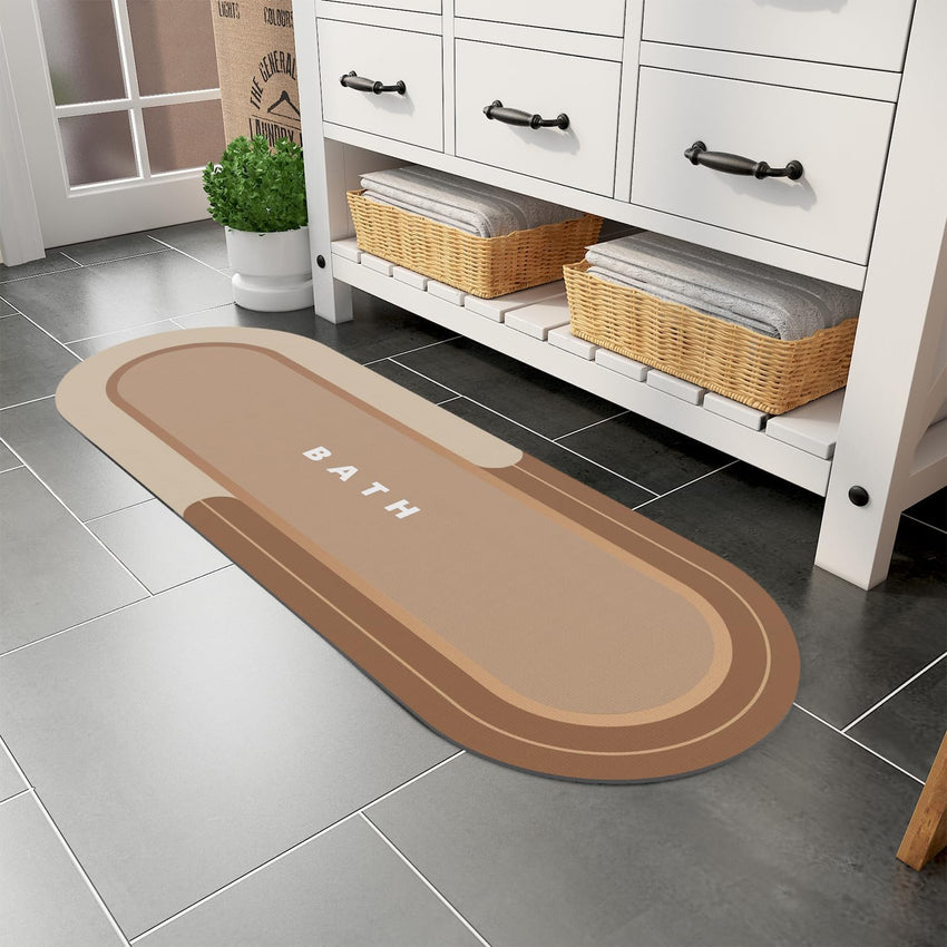 MontVoo Bath Mat - Non Slip, Quick Dry, Stain Resistant Bath Mat Rug for Bathroom Floor - Easy Care Shower Rug for Outside Bathtub - 17"x27" Darkgrey - 7DAY'S