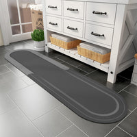 MontVoo Bath Mat - Non Slip, Quick Dry, Stain Resistant Bath Mat Rug for Bathroom Floor - Easy Care Shower Rug for Outside Bathtub - 17"x27" Darkgrey - 7DAY'S