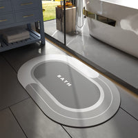 MontVoo Bath Mat - Non Slip, Quick Dry, Stain Resistant Bath Mat Rug for Bathroom Floor - Easy Care Shower Rug for Outside Bathtub - 17"x27" Darkgrey - 7DAY'S
