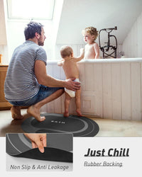 MontVoo Bath Mat - Non Slip, Quick Dry, Stain Resistant Bath Mat Rug for Bathroom Floor - Easy Care Shower Rug for Outside Bathtub - 17"x27" Darkgrey - 7DAY'S