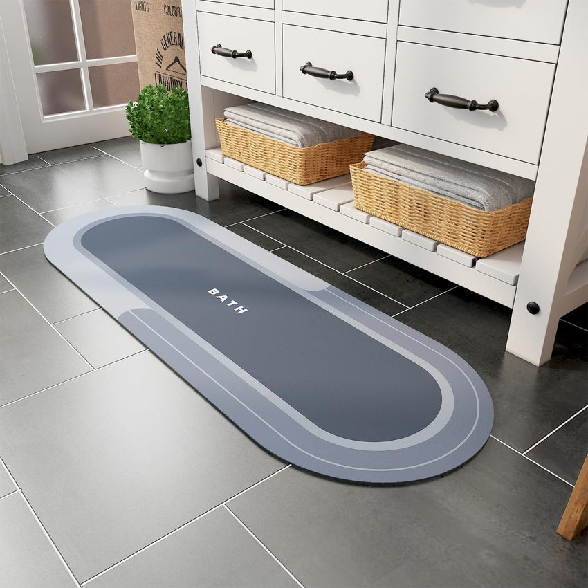 MontVoo Bath Mat - Non Slip, Quick Dry, Stain Resistant Bath Mat Rug for Bathroom Floor - Easy Care Shower Rug for Outside Bathtub - 17"x27" Darkgrey - 7DAY'S