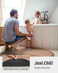 MontVoo Bath Mat - Non Slip, Quick Dry, Stain Resistant Bath Mat Rug for Bathroom Floor - Easy Care Shower Rug for Outside Bathtub - 17"x27" Darkgrey - 7DAY'S
