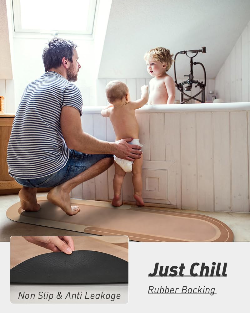MontVoo Bath Mat - Non Slip, Quick Dry, Stain Resistant Bath Mat Rug for Bathroom Floor - Easy Care Shower Rug for Outside Bathtub - 17"x27" Darkgrey - 7DAY'S