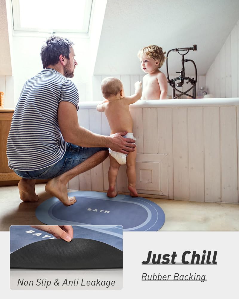 MontVoo Bath Mat - Non Slip, Quick Dry, Stain Resistant Bath Mat Rug for Bathroom Floor - Easy Care Shower Rug for Outside Bathtub - 17"x27" Darkgrey - 7DAY'S