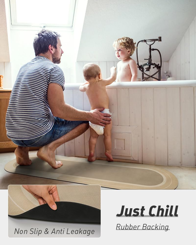 MontVoo Bath Mat - Non Slip, Quick Dry, Stain Resistant Bath Mat Rug for Bathroom Floor - Easy Care Shower Rug for Outside Bathtub - 17"x27" Darkgrey - 7DAY'S
