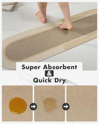 MontVoo Bath Mat - Non Slip, Quick Dry, Stain Resistant Bath Mat Rug for Bathroom Floor - Easy Care Shower Rug for Outside Bathtub - 17"x27" Darkgrey - 7DAY'S