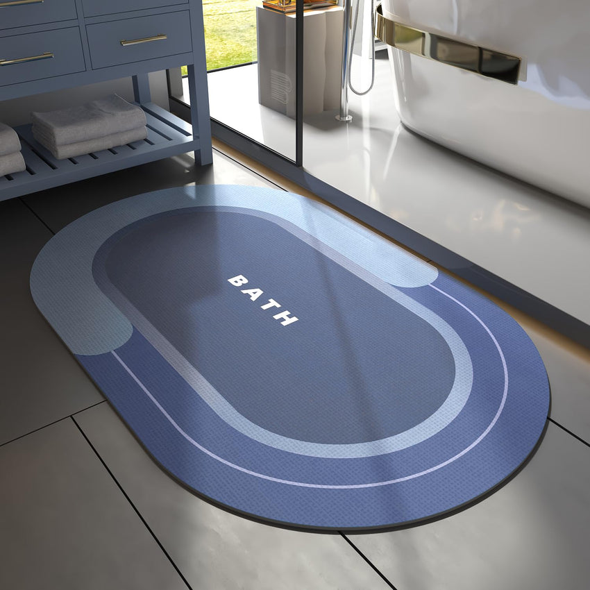 MontVoo Bath Mat - Non Slip, Quick Dry, Stain Resistant Bath Mat Rug for Bathroom Floor - Easy Care Shower Rug for Outside Bathtub - 17"x27" Darkgrey - 7DAY'S