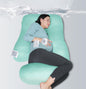MOON PARK Pregnancy Pillows for Sleeping - U Shaped Full Body Maternity Pillow with Removable Cover - Support for Back, Legs, Belly, HIPS - 57 Inch Pregnancy Pillow for Women - Grey - 7DAY'S