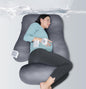 MOON PARK Pregnancy Pillows for Sleeping - U Shaped Full Body Maternity Pillow with Removable Cover - Support for Back, Legs, Belly, HIPS - 57 Inch Pregnancy Pillow for Women - Grey - 7DAY'S