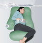 MOON PARK Pregnancy Pillows for Sleeping - U Shaped Full Body Maternity Pillow with Removable Cover - Support for Back, Legs, Belly, HIPS - 57 Inch Pregnancy Pillow for Women - Grey - 7DAY'S