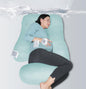 MOON PARK Pregnancy Pillows for Sleeping - U Shaped Full Body Maternity Pillow with Removable Cover - Support for Back, Legs, Belly, HIPS - 57 Inch Pregnancy Pillow for Women - Grey - 7DAY'S