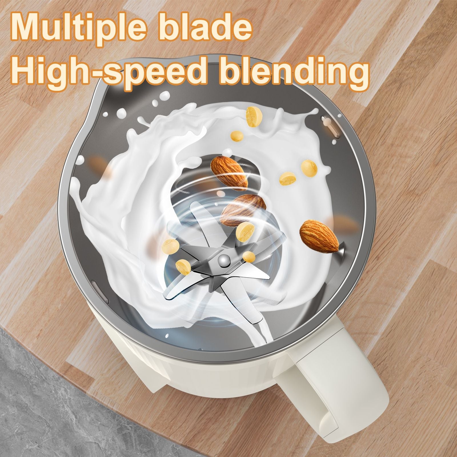 Mooye 35oz Automatic Nut Milk Maker with Nut Milk Bag - Homemade Almond, 10 Blades, Oat, Soy Milk Machine - Auto - operation, 12 Hours Timer, Easy Cleaning - Dairy - Free Beverages - 7DAY'S