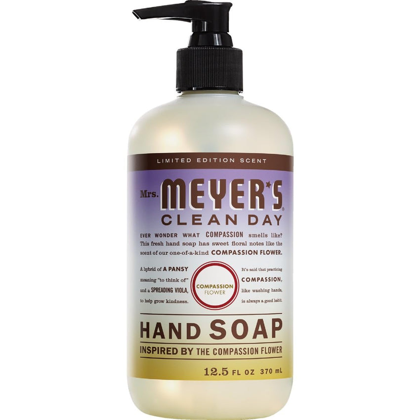 MRS. MEYER'S CLEAN DAY Hand Soap, Made with Essential Oils, Biodegradable Formula, Rain Water, 12.5 fl. oz - Pack of 3 - 7DAY'S