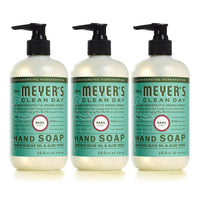 MRS. MEYER'S CLEAN DAY Hand Soap, Made with Essential Oils, Biodegradable Formula, Rain Water, 12.5 fl. oz - Pack of 3 - 7DAY'S