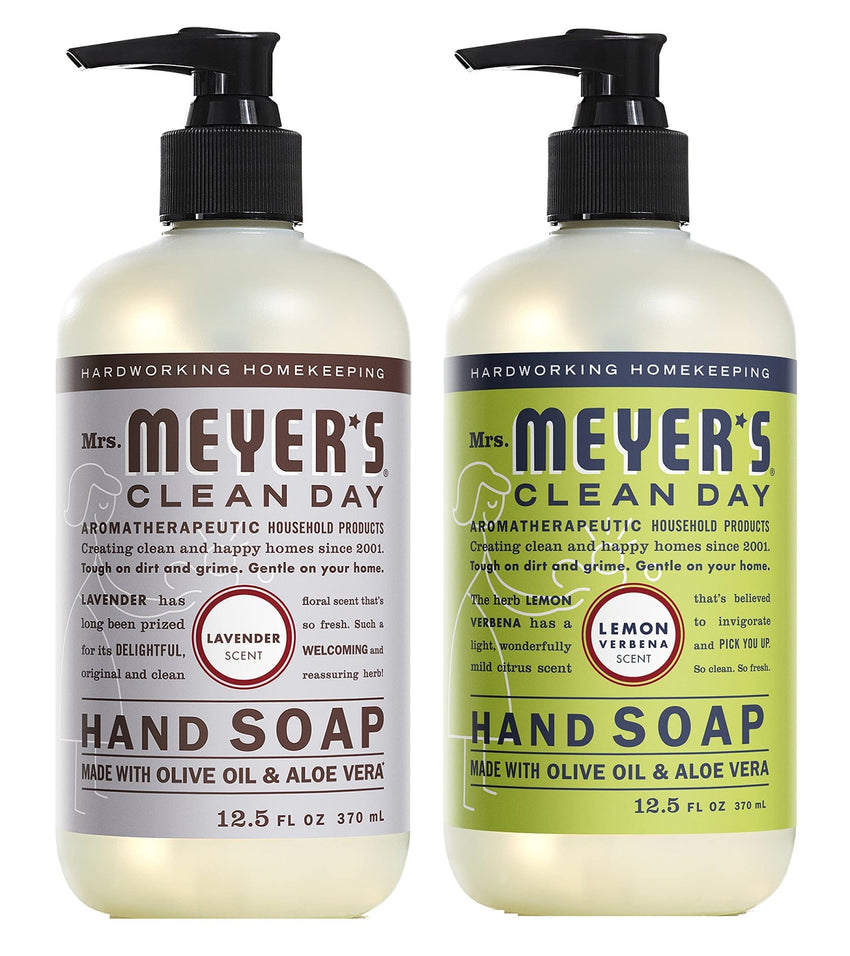 MRS. MEYER'S CLEAN DAY Hand Soap, Made with Essential Oils, Biodegradable Formula, Rain Water, 12.5 fl. oz - Pack of 3 - 7DAY'S