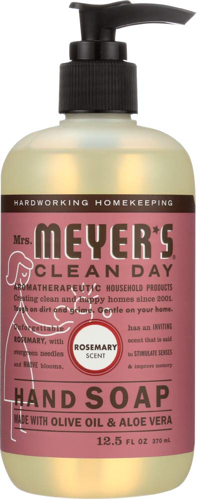 MRS. MEYER'S CLEAN DAY Hand Soap, Made with Essential Oils, Biodegradable Formula, Rain Water, 12.5 fl. oz - Pack of 3 - 7DAY'S