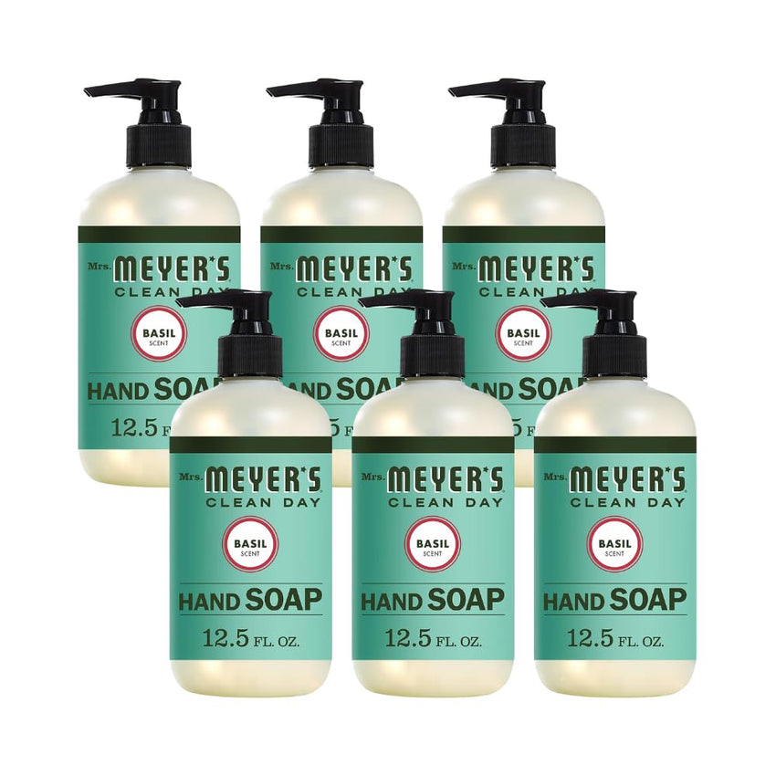 MRS. MEYER'S CLEAN DAY Hand Soap, Made with Essential Oils, Biodegradable Formula, Rain Water, 12.5 fl. oz - Pack of 3 - 7DAY'S