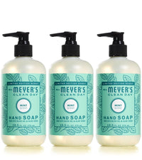 MRS. MEYER'S CLEAN DAY Hand Soap, Made with Essential Oils, Biodegradable Formula, Rain Water, 12.5 fl. oz - Pack of 3 - 7DAY'S