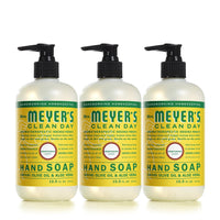 MRS. MEYER'S CLEAN DAY Hand Soap, Made with Essential Oils, Biodegradable Formula, Rain Water, 12.5 fl. oz - Pack of 3 - 7DAY'S