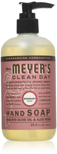 MRS. MEYER'S CLEAN DAY Hand Soap, Made with Essential Oils, Biodegradable Formula, Rain Water, 12.5 fl. oz - Pack of 3 - 7DAY'S