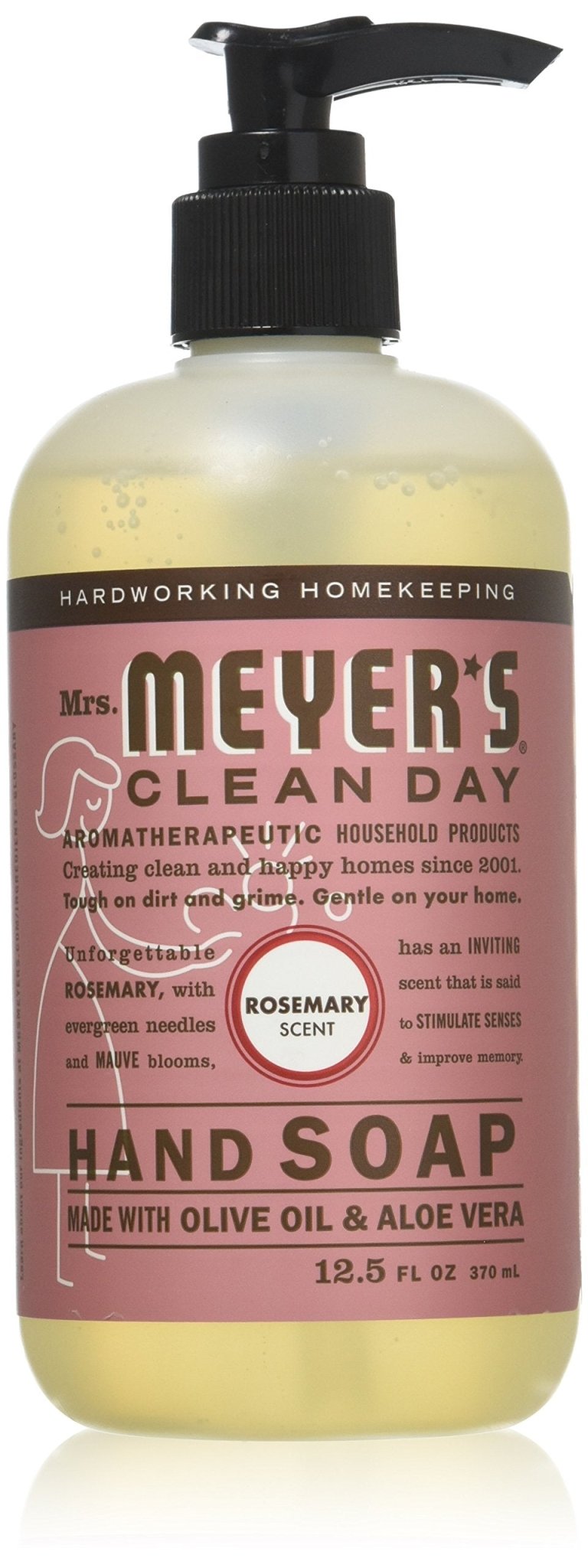 MRS. MEYER'S CLEAN DAY Hand Soap, Made with Essential Oils, Biodegradable Formula, Rain Water, 12.5 fl. oz - Pack of 3 - 7DAY'S