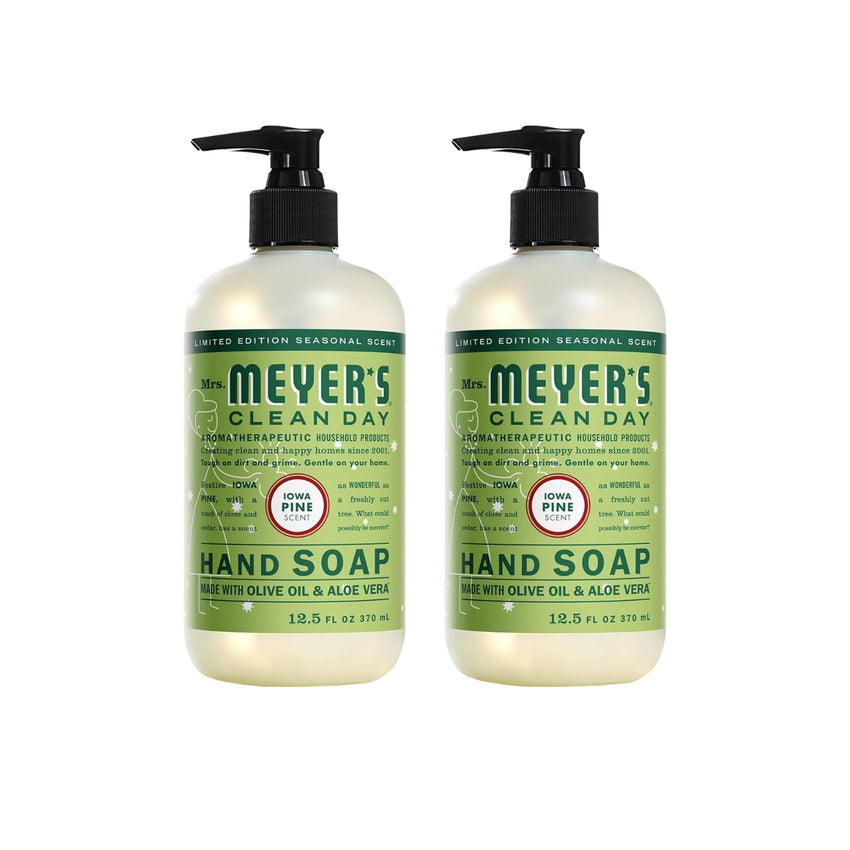 MRS. MEYER'S CLEAN DAY Hand Soap, Made with Essential Oils, Biodegradable Formula, Rain Water, 12.5 fl. oz - Pack of 3 - 7DAY'S