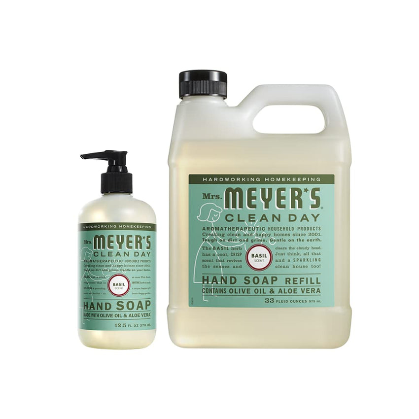 MRS. MEYER'S CLEAN DAY Hand Soap, Made with Essential Oils, Biodegradable Formula, Rain Water, 12.5 fl. oz - Pack of 3 - 7DAY'S