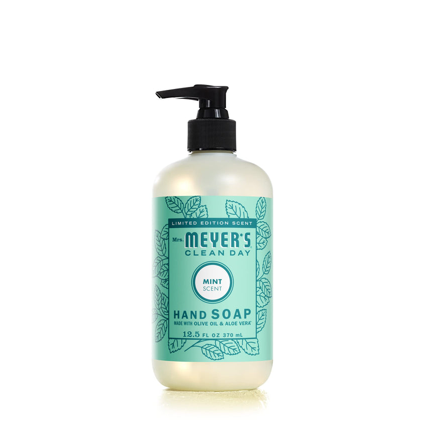 MRS. MEYER'S CLEAN DAY Hand Soap, Made with Essential Oils, Biodegradable Formula, Rain Water, 12.5 fl. oz - Pack of 3 - 7DAY'S