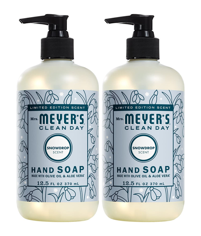 MRS. MEYER'S CLEAN DAY Hand Soap, Made with Essential Oils, Biodegradable Formula, Rain Water, 12.5 fl. oz - Pack of 3 - 7DAY'S