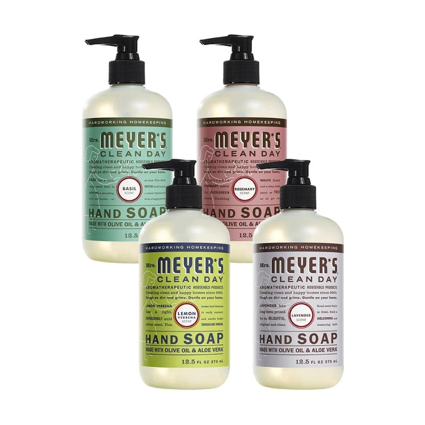 MRS. MEYER'S CLEAN DAY Hand Soap, Made with Essential Oils, Biodegradable Formula, Rain Water, 12.5 fl. oz - Pack of 3 - 7DAY'S