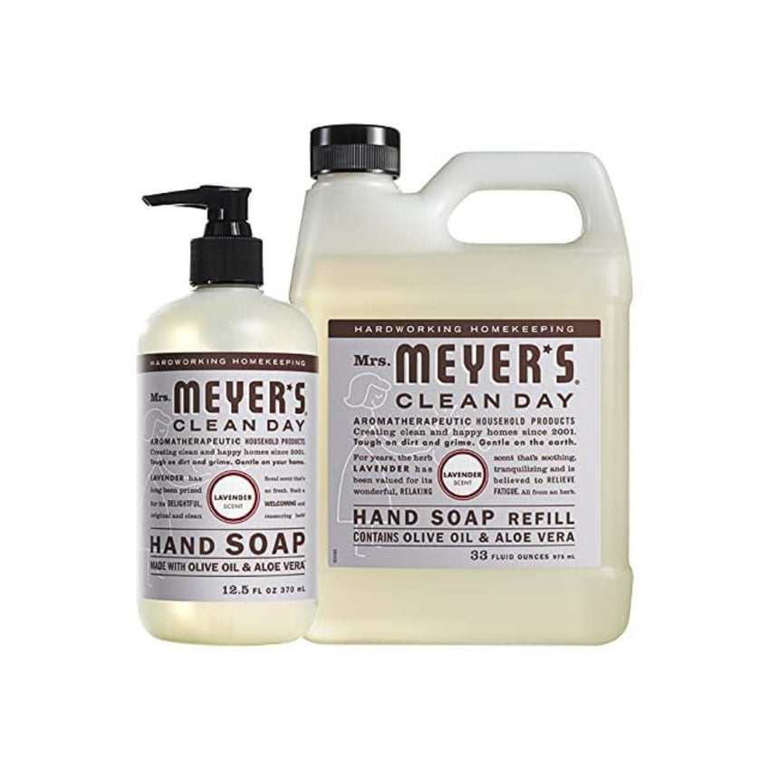 MRS. MEYER'S CLEAN DAY Hand Soap, Made with Essential Oils, Biodegradable Formula, Rain Water, 12.5 fl. oz - Pack of 3 - 7DAY'S