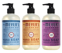 MRS. MEYER'S CLEAN DAY Hand Soap, Made with Essential Oils, Biodegradable Formula, Rain Water, 12.5 fl. oz - Pack of 3 - 7DAY'S