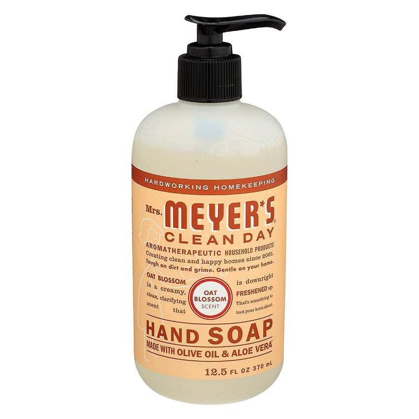 MRS. MEYER'S CLEAN DAY Hand Soap, Made with Essential Oils, Biodegradable Formula, Rain Water, 12.5 fl. oz - Pack of 3 - 7DAY'S