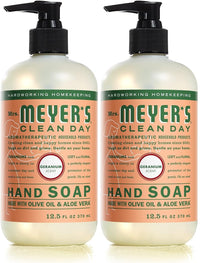MRS. MEYER'S CLEAN DAY Hand Soap, Made with Essential Oils, Biodegradable Formula, Rain Water, 12.5 fl. oz - Pack of 3 - 7DAY'S