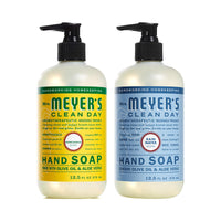 MRS. MEYER'S CLEAN DAY Hand Soap, Made with Essential Oils, Biodegradable Formula, Rain Water, 12.5 fl. oz - Pack of 3 - 7DAY'S