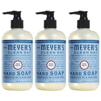 MRS. MEYER'S CLEAN DAY Hand Soap, Made with Essential Oils, Biodegradable Formula, Rain Water, 12.5 fl. oz - Pack of 3 - 7DAY'S