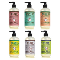 MRS. MEYER'S CLEAN DAY Hand Soap, Made with Essential Oils, Biodegradable Formula, Rain Water, 12.5 fl. oz - Pack of 3 - 7DAY'S