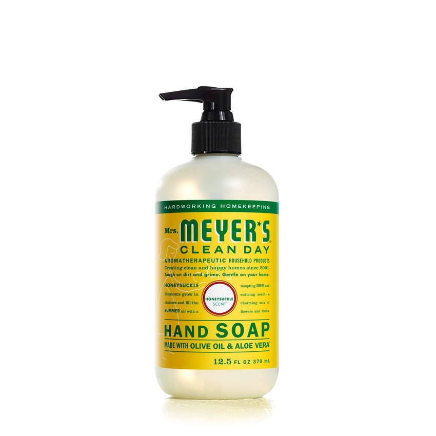 MRS. MEYER'S CLEAN DAY Hand Soap, Made with Essential Oils, Biodegradable Formula, Rain Water, 12.5 fl. oz - Pack of 3 - 7DAY'S