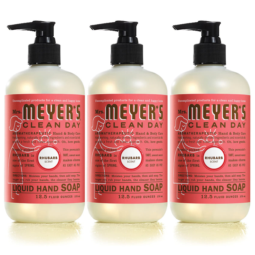 MRS. MEYER'S CLEAN DAY Hand Soap, Made with Essential Oils, Biodegradable Formula, Rain Water, 12.5 fl. oz - Pack of 3 - 7DAY'S