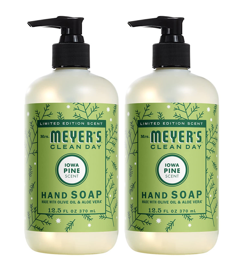 MRS. MEYER'S CLEAN DAY Hand Soap, Made with Essential Oils, Biodegradable Formula, Rain Water, 12.5 fl. oz - Pack of 3 - 7DAY'S