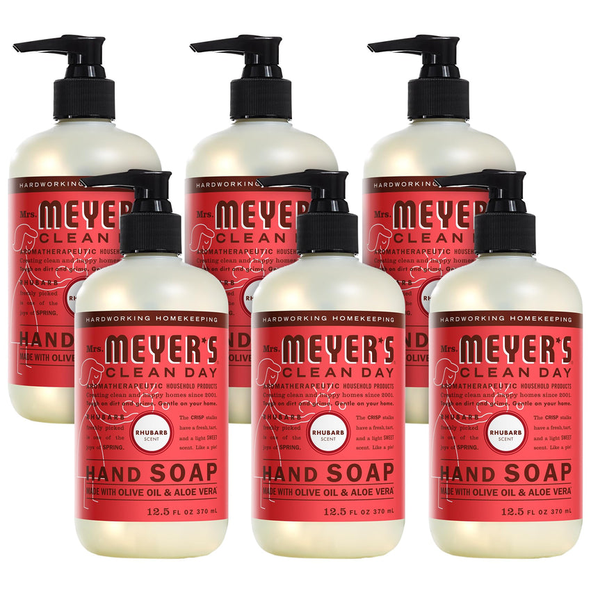 MRS. MEYER'S CLEAN DAY Hand Soap, Made with Essential Oils, Biodegradable Formula, Rain Water, 12.5 fl. oz - Pack of 3 - 7DAY'S